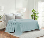 Superior Milan Cotton Textured Striped Lightweight Woven Blanket