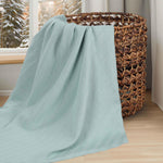 Superior Milan Cotton Textured Striped Lightweight Woven Blanket