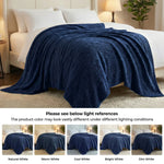 Fleece Blanket Plush Cozy Warm Arctic Boho Knit Jacquard