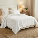 Fleece Blanket Plush Cozy Warm Arctic Boho Knit Jacquard
