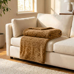 Fleece Blanket Plush Cozy Warm Arctic Boho Knit Jacquard