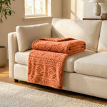 Fleece Blanket Plush Cozy Warm Arctic Boho Knit Jacquard
