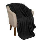 Fleece Blanket Plush Cozy Warm Arctic Boho Knit Jacquard