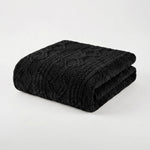 Fleece Blanket Plush Cozy Warm Arctic Boho Knit Jacquard