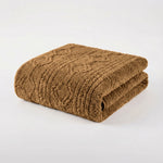 Fleece Blanket Plush Cozy Warm Arctic Boho Knit Jacquard
