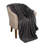 Fleece Blanket Plush Cozy Warm Arctic Boho Knit Jacquard