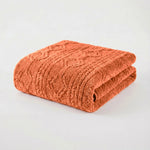 Fleece Blanket Plush Cozy Warm Arctic Boho Knit Jacquard
