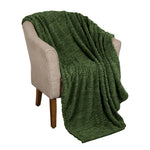 Fleece Blanket Plush Cozy Warm Arctic Boho Knit Jacquard