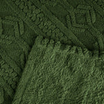 Fleece Blanket Plush Cozy Warm Arctic Boho Knit Jacquard