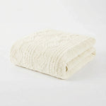 Fleece Blanket Plush Cozy Warm Arctic Boho Knit Jacquard