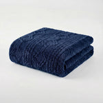 Fleece Blanket Plush Cozy Warm Arctic Boho Knit Jacquard