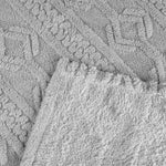 Fleece Blanket Plush Cozy Warm Arctic Boho Knit Jacquard