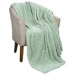 Fleece Blanket Plush Cozy Warm Arctic Boho Knit Jacquard