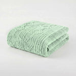 Fleece Blanket Plush Cozy Warm Arctic Boho Knit Jacquard