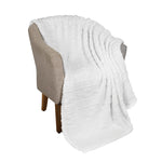 Fleece Blanket Plush Cozy Warm Arctic Boho Knit Jacquard