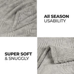 Atka Diamond Fleece Plush Ultra-Soft Fluffy Blanket
