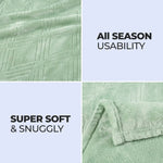 Atka Diamond Fleece Plush Ultra-Soft Fluffy Blanket