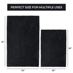 Superior Non-Slip Absorbent Assorted Solid 2 Piece Bath Rug Set