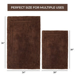 Superior Non-Slip Absorbent Assorted Solid 2 Piece Bath Rug Set
