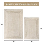 Superior Non-Slip Absorbent Assorted Solid 2 Piece Bath Rug Set