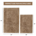 Superior Non-Slip Absorbent Assorted Solid 2 Piece Bath Rug Set