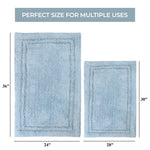 Superior Non-Slip Absorbent Assorted Solid 2 Piece Bath Rug Set