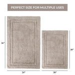 Superior Non-Slip Absorbent Assorted Solid 2 Piece Bath Rug Set