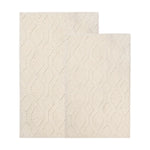 Brou Diamond Lattice Textured Washable Bath Rugs, Set of 2