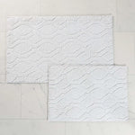 Brou Diamond Lattice Textured Washable Bath Rugs, Set of 2