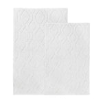 Brou Diamond Lattice Textured Washable Bath Rugs, Set of 2