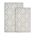 Ceton Diamond Trellis Textured Washable Bath Rugs, Set of 2