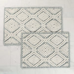 Ceton Diamond Trellis Textured Washable Bath Rugs, Set of 2