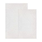 Ceton Diamond Trellis Textured Washable Bath Rugs, Set of 2