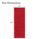 Checkered Cotton Washable Non-Slip Bath Rugs or Runner