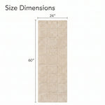 Checkered Cotton Washable Non-Slip Bath Rugs or Runner