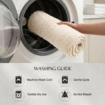 Checkered Cotton Washable Non-Slip Bath Rugs or Runner