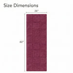 Checkered Cotton Washable Non-Slip Bath Rugs or Runner
