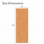 Checkered Cotton Washable Non-Slip Bath Rugs or Runner
