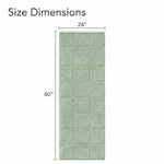 Checkered Cotton Washable Non-Slip Bath Rugs or Runner