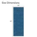 Checkered Cotton Washable Non-Slip Bath Rugs or Runner