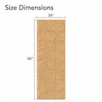 Checkered Cotton Washable Non-Slip Bath Rugs or Runner