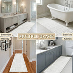 Checkered Cotton Washable Non-Slip Bath Rugs or Runner