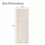 Solid Bordered Cotton Washable Non-Slip Bath Rugs or Runner