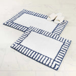 Inaya Modern Stripe Tufted Shag Washable Bath Rugs, Set of 2
