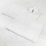 Inaya Modern Stripe Tufted Shag Washable Bath Rugs, Set of 2