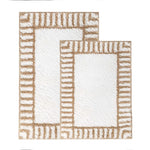 Inaya Modern Stripe Tufted Shag Washable Bath Rugs, Set of 2