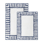 Inaya Modern Stripe Tufted Shag Washable Bath Rugs, Set of 2