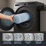 Solid Bordered Cotton Washable Non-Slip Bath Rugs or Runner