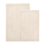 Myra Medallion Textured Machine Washable Bath Rugs, Set of 2