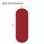 Oval Cotton Washable Non-Slip Bath Rugs or Runner